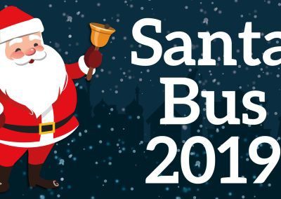 All aboard the Santa Bus