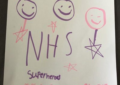 Delicious food and positive messages to NHS workers